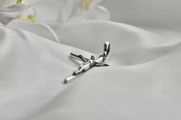 Solid Vedhæng Krucifiks Religiøs Halskæde Smykker Unisex Smykker