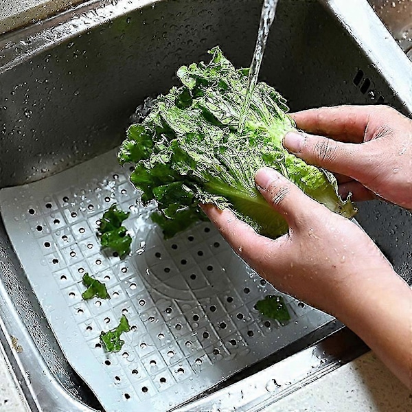 2 Pakkaa Keittiöallasmatto Viemäripehmuste Suoja Liukumaton Kumi Kestävä, Helppo Puhdistaa & DIY Leikkaus