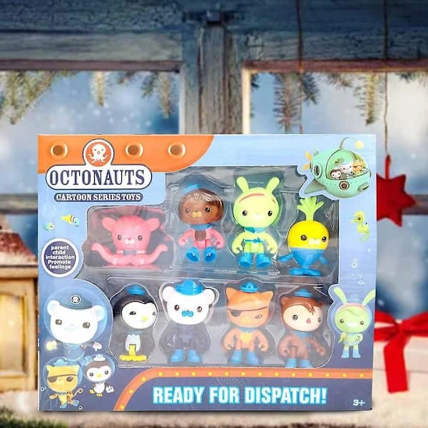 8-Pack Octonauts Actionfigurer Docklebarnacles Peso Kwazii Crew Set