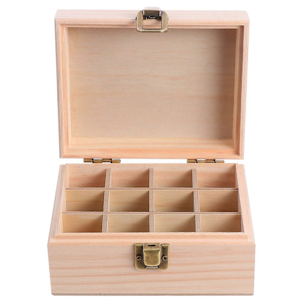 Förvaringslåda för eteriska oljor Trä Aromaterapi Flaska Organizer Resevänlig 1-pack