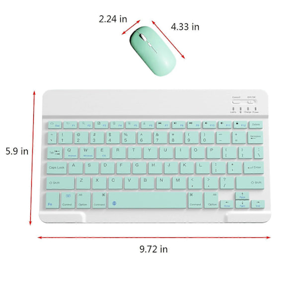 Bluetooth-näppäimistö ja -hiiri, kannettava BT langaton näppäimistö ja hiiri Android PC -tabletille MG