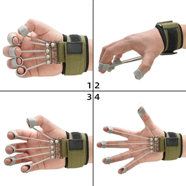 Gripforstærker Finger Extender Finger Træner Fingerøvelse Modstandsbånd Fitness Fingerstyrke Gripforstærker Håndtræning