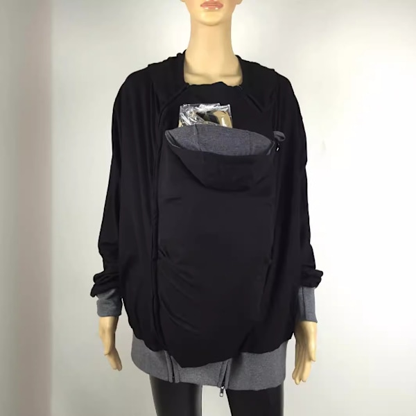 Jakke Multifunktionel 3 I 1 Far Kænguru Jakke Sweatshirt Barsels Herre