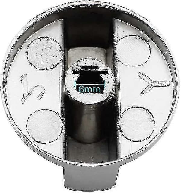 6 st Universal Metallkontrollknappar Spisknappar 6mm Universal Kontrollknappar Spisknappar Spis Knappar