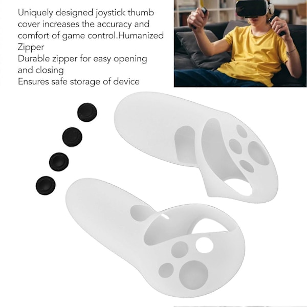 VR Controller Greppskydd för Meta Quest 3 Silikon med Joystickskydd