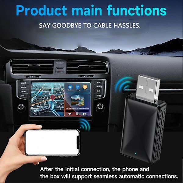 Hög Hastighets Trådlös CarPlays Box Lättviktig Stabil Carplays Adapter För SUV Fordon