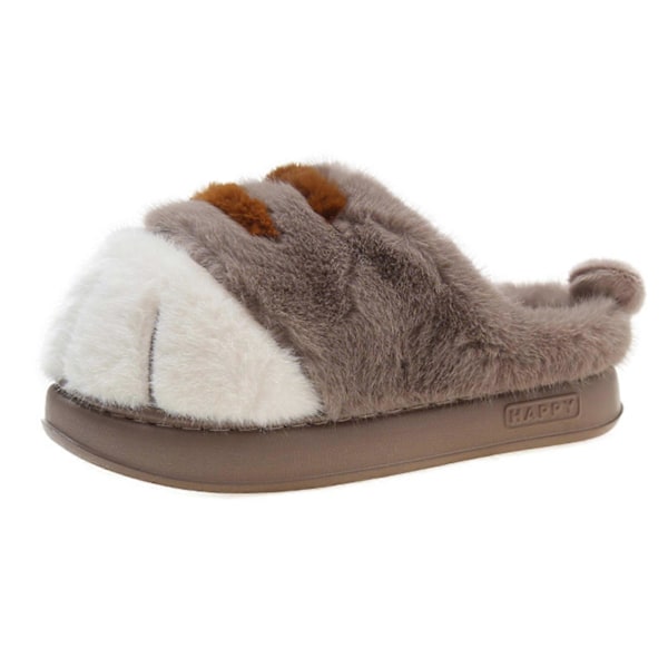 Mjuka damtofflor för höst och vinter, tjockbottnade halkfria innetofflor, varma tofflor, unisex vinterskor för hemmet