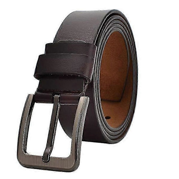 Ægte Læder Bælte Mænd 140 150 160 170cm Stor Størrelse Luksus Designer Bælter Mænd Ægte Læder Høj Kvalitet Taljebælte black 120cm