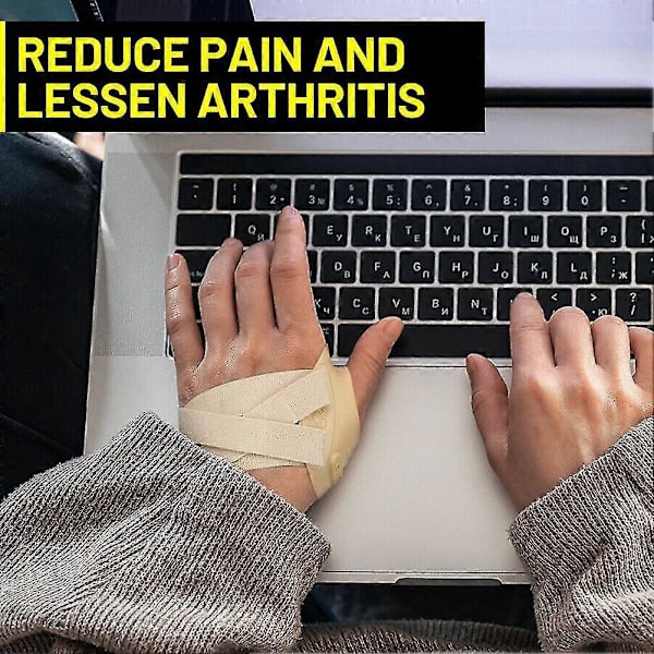 Tommelstøtte Leddbeskyttelse Tommelsplint Støtte for Osteoartrose Smertelindring Gray Right Hand S