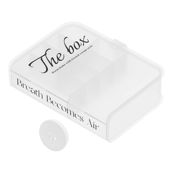 JFJC Desktop Organizer Box Datakabel Oppbevaringsveske Plast Bokdesign Hjemmedekorasjon for Line Earbud Transparent