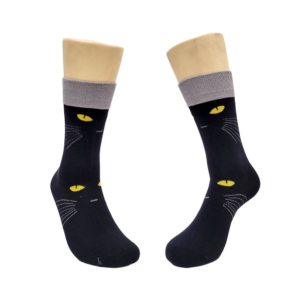 Sorte kattestrømper fra Socks Panda (Adult Medium)