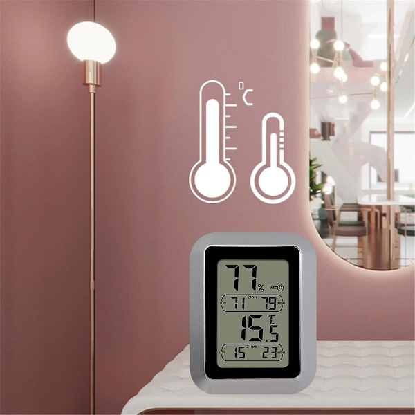 Home Hydrotermograf, Digital Temperatur og Fugtighed, Indendørs Hygrometer Sensor, Rum Hygrometer og Fugtighed