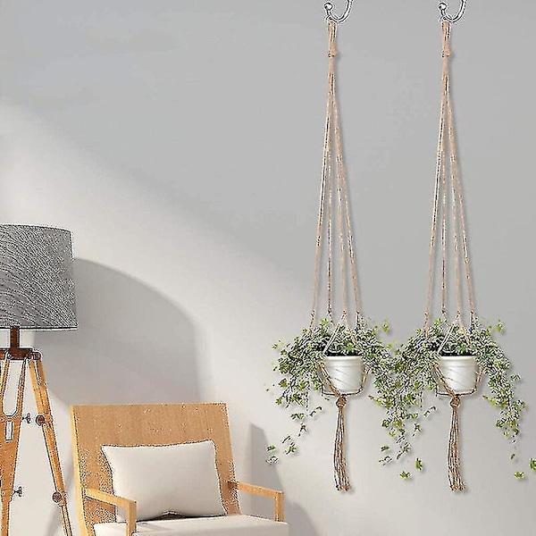 6 st Makramé Hängande Rep För Inomhus- och Utomhusblommor - 80cm-YUHAO
