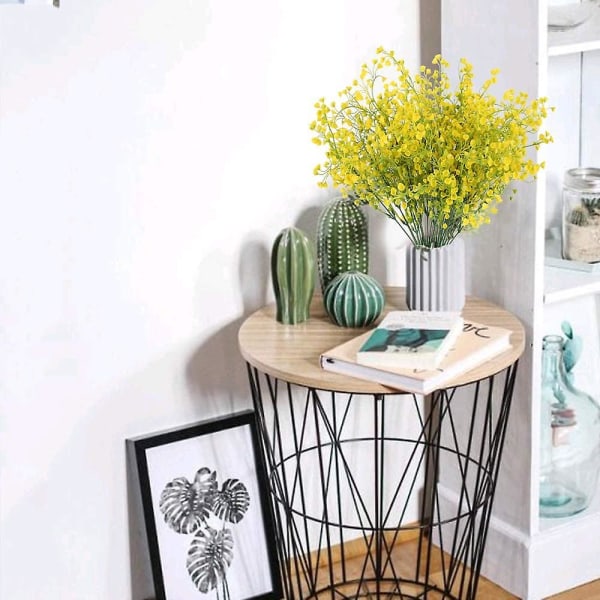 4-pak lilla dekorative plastikblomster yellow