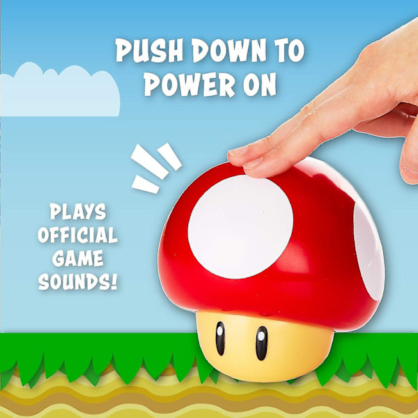 Super Mario Svampe Lampe med lyd natlys, en must-have gave