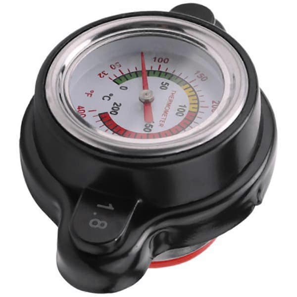 Högtrycksradiatorlock med temperaturmätare, 1,8 Bar Radiatorlock 25,6Psi för , , ,