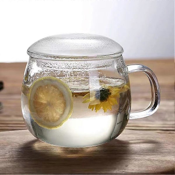 Tjockt Transparent Glas Kopp Med Sil Glas För Påfyllning Med Vatten Återanvändbar Hög Temperaturbeständighet
