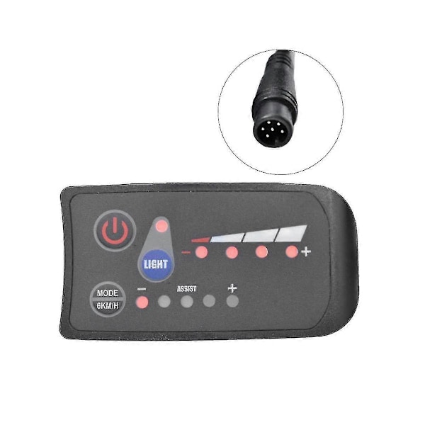 S810 E-cykelmätare LED-display 48V IP65 UART-protokoll för elcykel Elcykelmätare 6-stifts