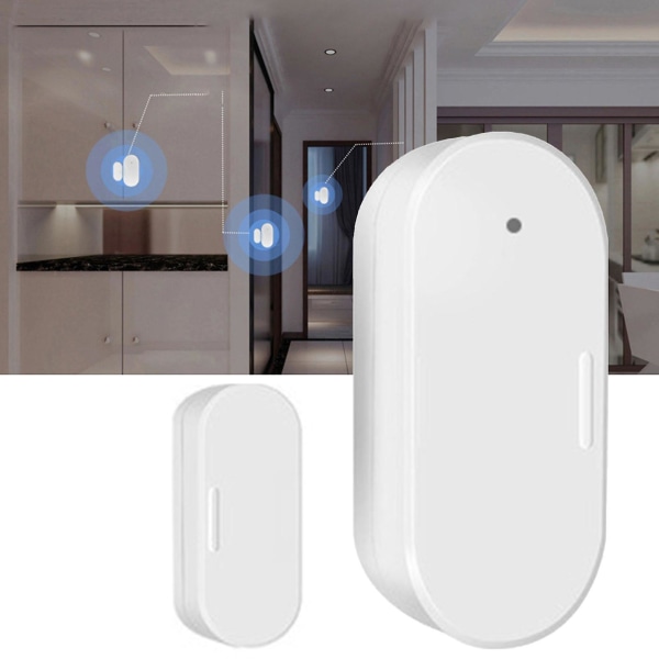 1 sett iH-F001 Profesjonell dørvindussensor Sanntidsovervåking Push Alert Informasjon Home Security Smart Window Sensor for Home