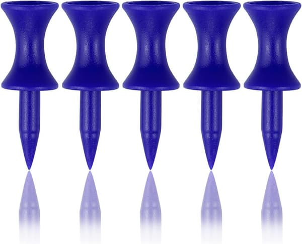 Golf tees i plastik 100 stk. blå 38mm