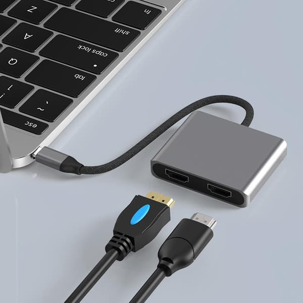 Usb C Hub Till Dubbel Hdmi-kompatibel 4k 60hz Dubbel Skärmexpansion Typ C Dock