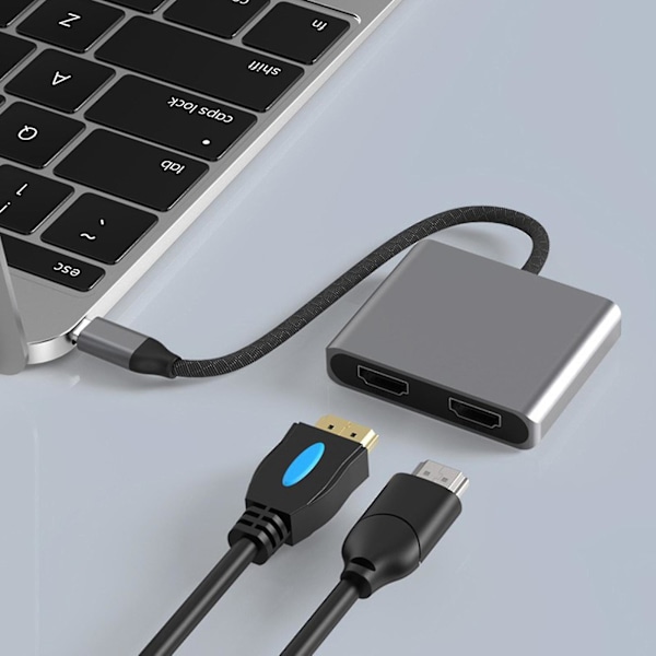 Usb C Hubi Kahdelle Hdmi-yhteensopivalle 4k 60hz Kaksoisnäytön Laajennus Type C -telakka