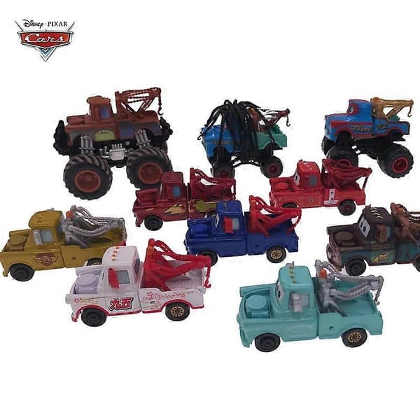 Pixar Bilar Bärgarn Diecast Bil - Körsbärsblom Edition Med Lightning McQueen Big Foot Jackson