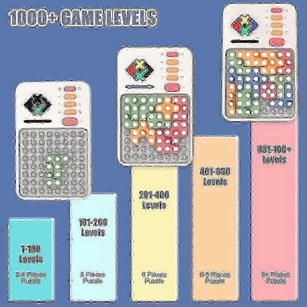 Super Blocks -kuvioiden yhdistämispulmapelit, yli 1000 haastetta, aivojumppa STEM-lelu