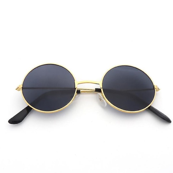 Retro Pienet Pyöreät Polarisoidut Aurinkolasit Miesten Naisten John Lennon Style gold frame