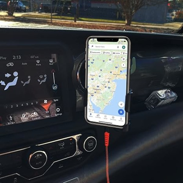 Monitoiminen juomakuppi puhelinpidike, 2 in 1 pultattava jalustaorganisaattori 2018-2022 Jeep Wrangler JL JLU & Jeep Gladiator JT -takakonttiin