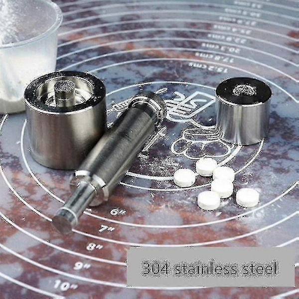 Manuell tablettpressmaskin, tablettpressmaskin tablettillverkningsverktyg sockerbitstillverkningsenhet för hemmet 10mm