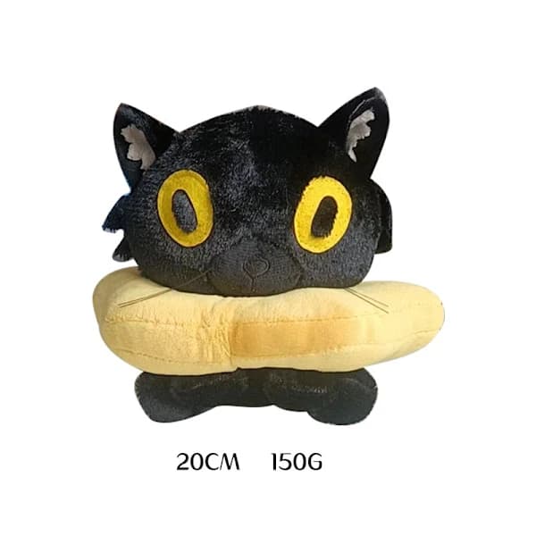 Ralph og Bella Grå Donut Kat og Sort Kiks Kat Plyslegetøj, Gave til Børn Grå