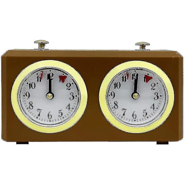 Mekanisk sjakk-timer, analog sjakkspill-timer, ingen batterier nødvendig.