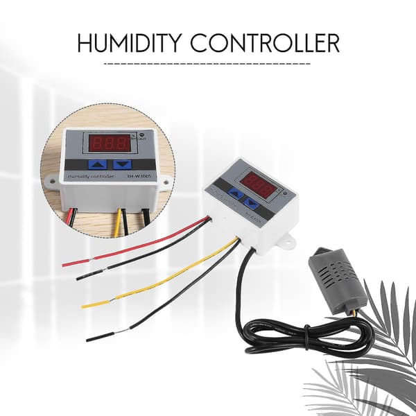 Digital Fuktighetskontroller 220V Hygrometer Fuktighetskontrollbryter 0~99%RH hygrostat med Fuktighetssensor
