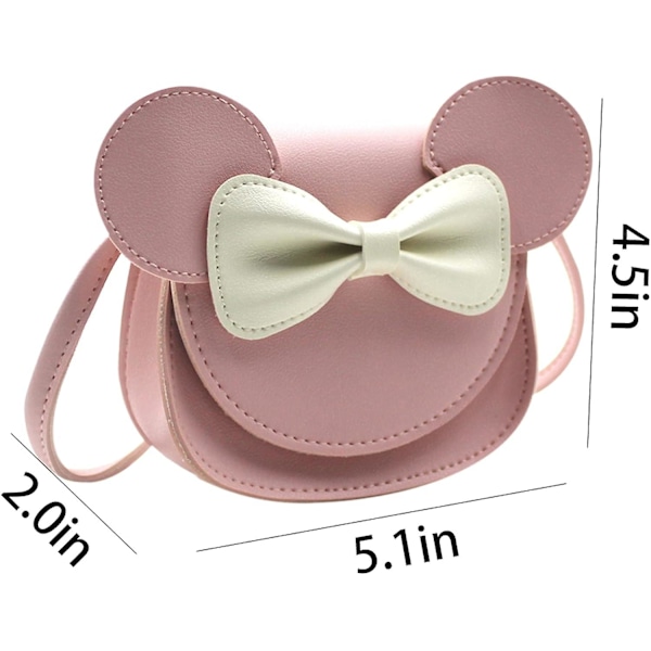 Crossbody Taske Bowknot Skuldertaske Håndtaske Lille Piges Sød Taske Med Tegneserie Museører