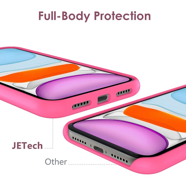 Silikone Etui til iPhone 11 (2019) 6,1-tommer, Silkeblødt Touch Fuld Beskyttende Etui, Stødsikkert Cover med Mikrofiberforing, Dragefrugt