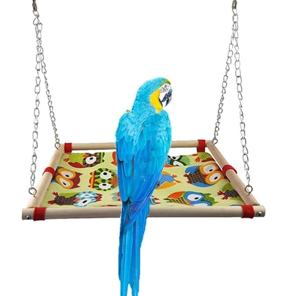Fågel Leksak Klätter Hängmatta Bo Spel Säng Hydda Hängmatta för Papegoja Parakit Nymfparakit Conure Kakadua Bur Abborre Ställning Gunga Leksak