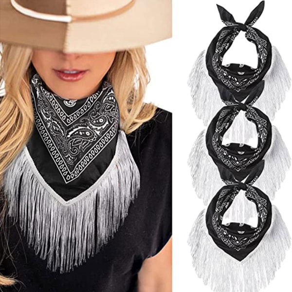 Cowgirl Snusnäsdukar För Rhinestone Fringe Scarf Snusnäsdukar Bachelorette Snusnäsdukar