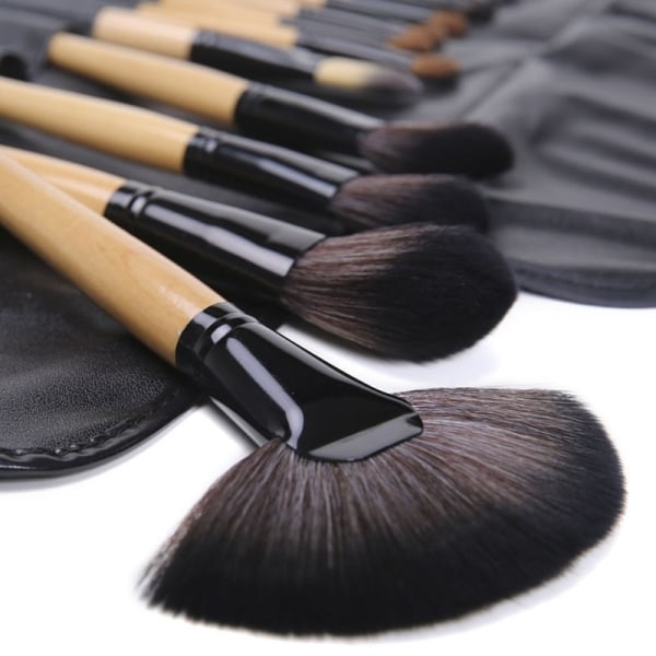 24 stk makeup børste sæt Black