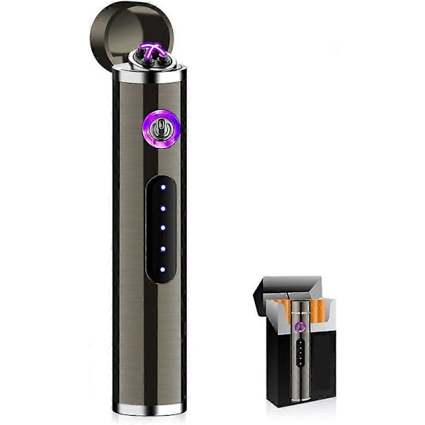 Elektrisk Lighter, USB Genopladelig Lighter, Buelamper med Strømindikatorlys, Flammeløs Lighter, Vindtæt Bærbar Lighter, Morsdagsgave til Mig