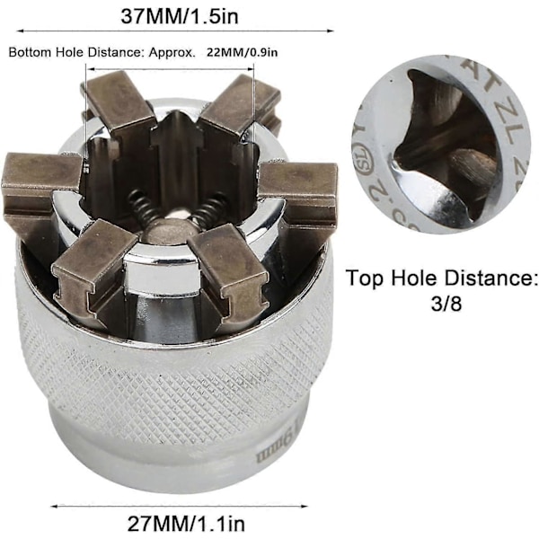 Magisk Justerbar Hylsnyckel, 3/8\"-3/4\" 10mm-19mm All-Fit Universal Hylsnyckel, Multi-Borrtillbehör, Universal Hylsnyckelverktyg