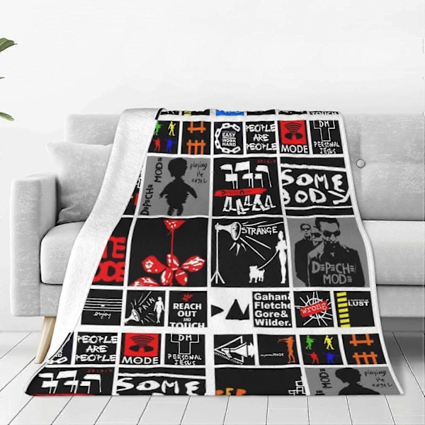 Depeche Rockband Mode Flanell Filt Mjuk Flanell Filtar för Gåva Passar Vardagsrum Sovrum Användning Alla Årstider - 193 60x50in 150x125cm