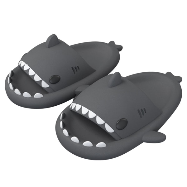 Søte Shark Sliders Ultra Soft Summer Lette Beach Sliders Dark Gray 44/45