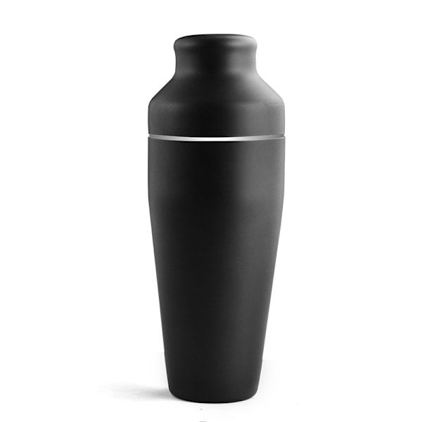 8-delt Cocktail Shaker Sæt - Mat Sort - Rustfrit Stål Sort