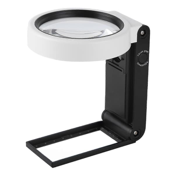 LED Forstørrelsesglas ABS Håndholdt Foldbar HD Linse til Observation & Reparation TH-7018B