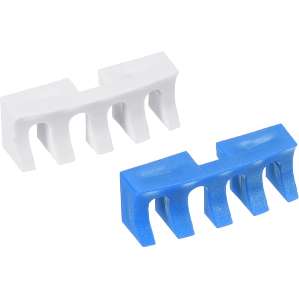 2-pack Badminton Strängningsracket Lastfördelare - Tryckreducerande Strängningsskydd Strängningsmaskinadapter för Reparation (Blå/Vit)