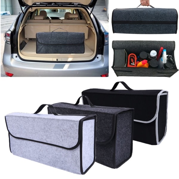 Car Boot Tidy Bag Förvaringslåda Hopfällbar Trunk Organizer grey