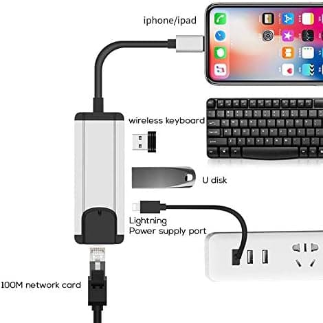 Lightning till RJ45 Ethernet Nätverksadapter