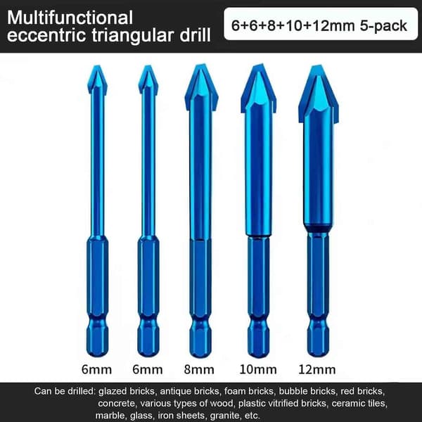6-12mm Multifunksjonelt Bor Ekssentrisk Bor Krokete Hode For Boring av Fliser