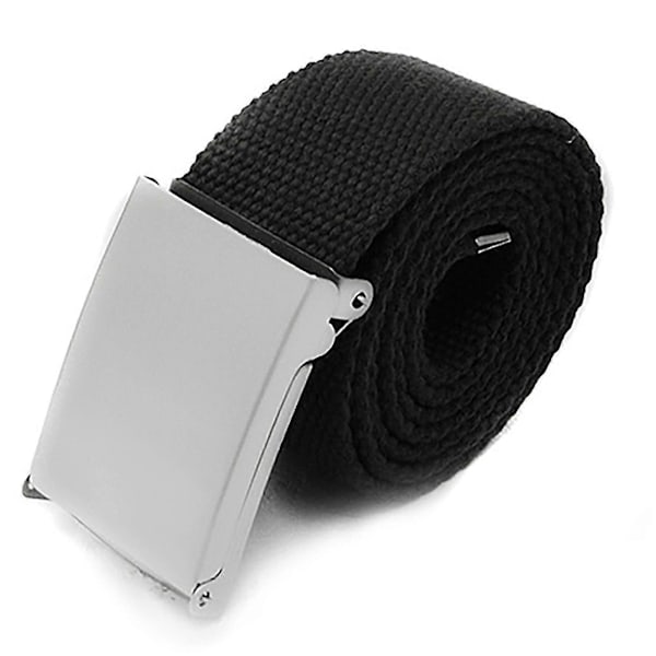 Canvas Bælte Let Afspænding Unisex Canvas Web Bælte til Udendørs Brug Black